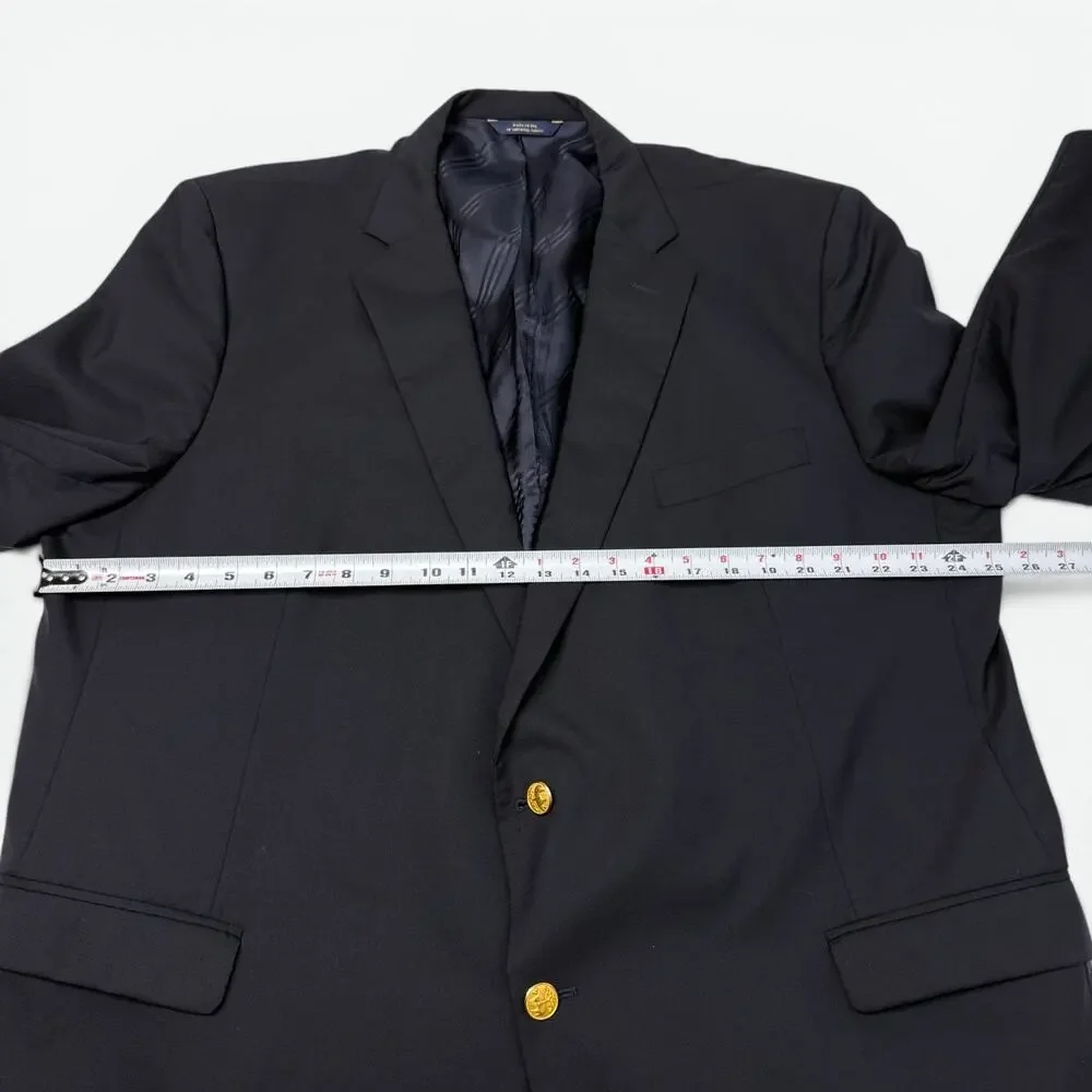 Brooks Brothers 1818 Madison Suit Jacket Mens 54R Navy VBC Italian Wool Blazer